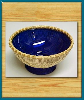 Blue Nantucket Glass Bowl